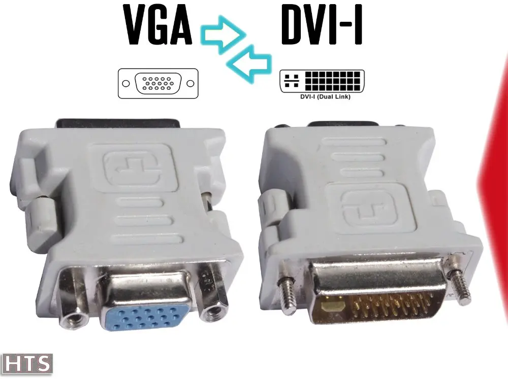 10 шт. видео конвертер адаптер разъем DVII для ТВ DVD DVI I Мужской 24 + 5 Pin к VGA Женский D 1