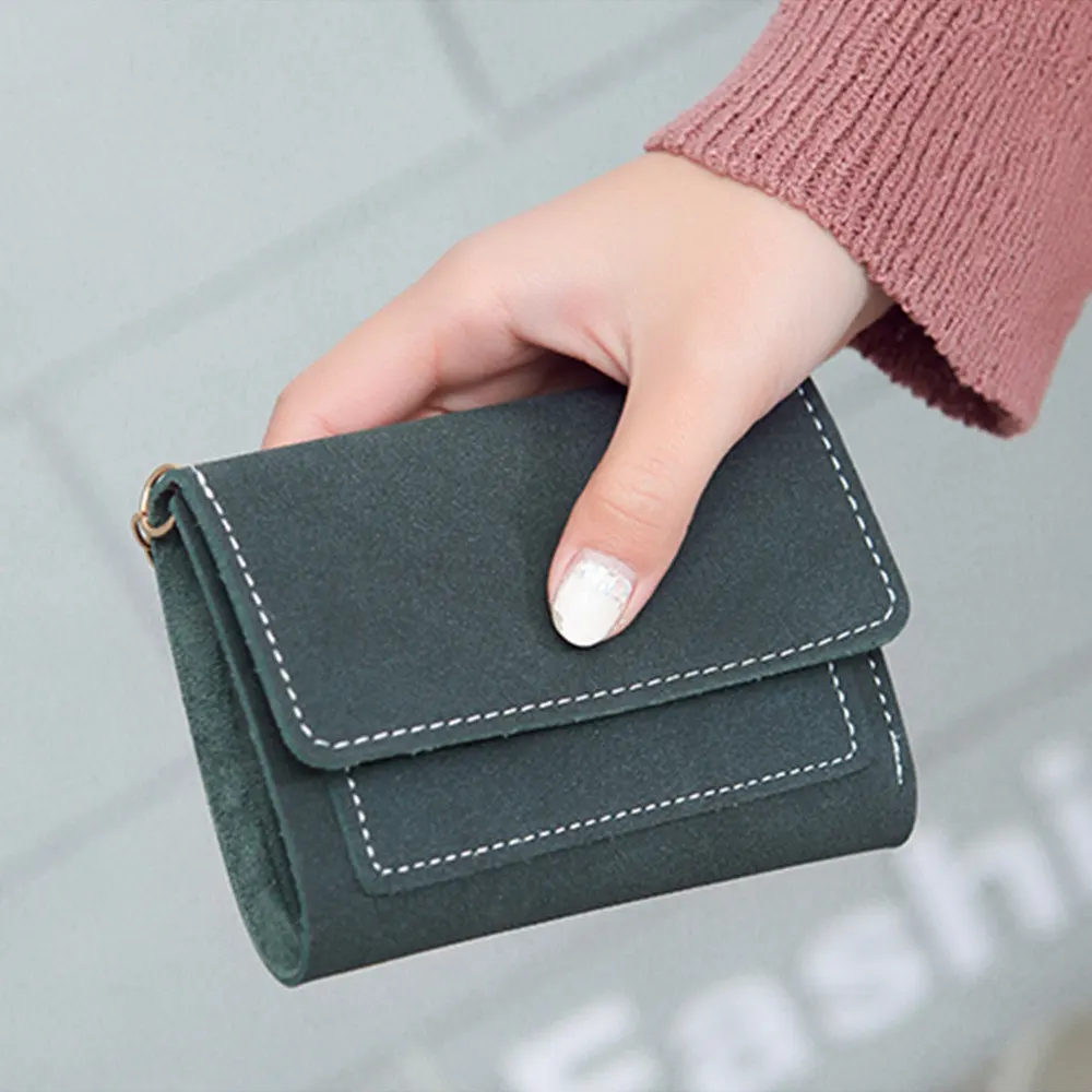 Deep Green Aelicy Высокое качество pu кожаный женский кошелек короткая полная распродажа и ручные сумки дизайн женские кошельки - Цвет: Deep Green