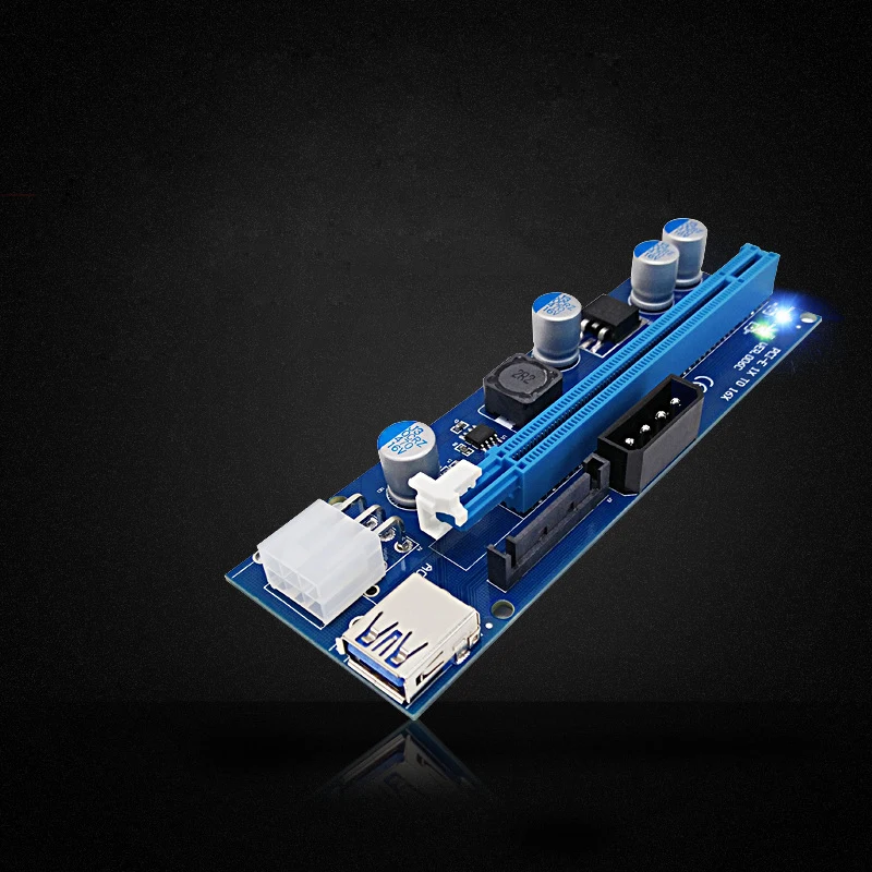 PCI-E удлинительная карта ETH Mining BTC графический адаптер 6PIN USB Miner Rig Удлинительный