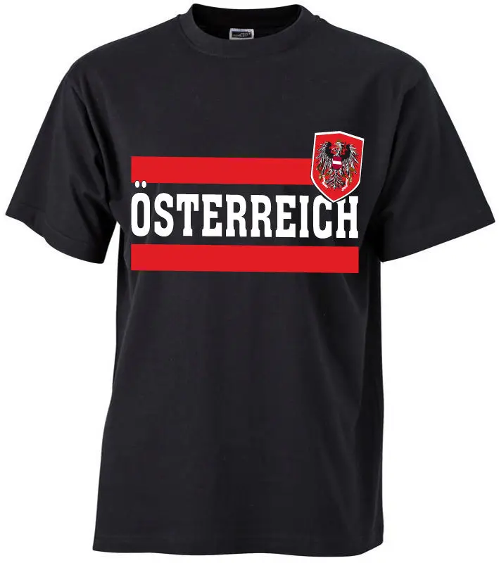 2019 модная однотонная мужская футболка Osterreich Австрия Повседневная
