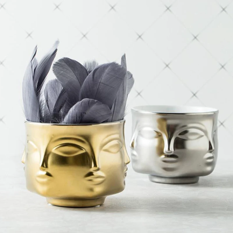 Креативная ваза для лица цветов аксессуары украшения дома современная
