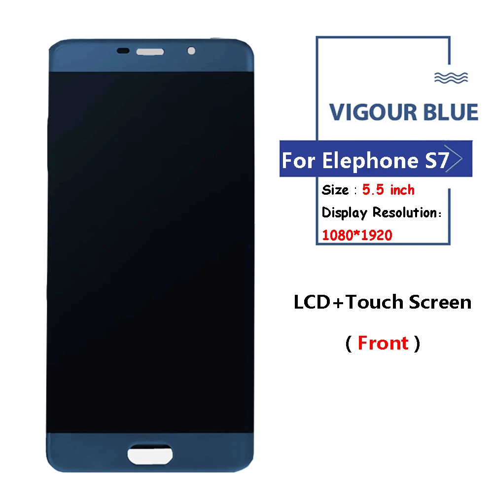 Сменный сенсорный ЖК дисплей для Elephone S7 черный/синий/золотой|Экраны мобильных