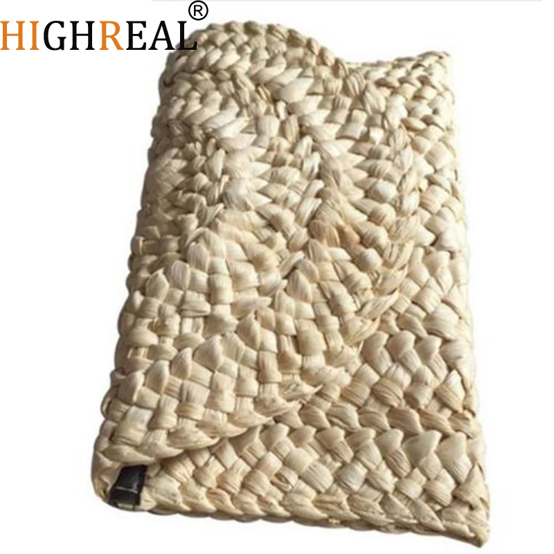 

Женский соломенный клатч HIGHREAL, элегантная пляжная сумка, плетеная сумочка