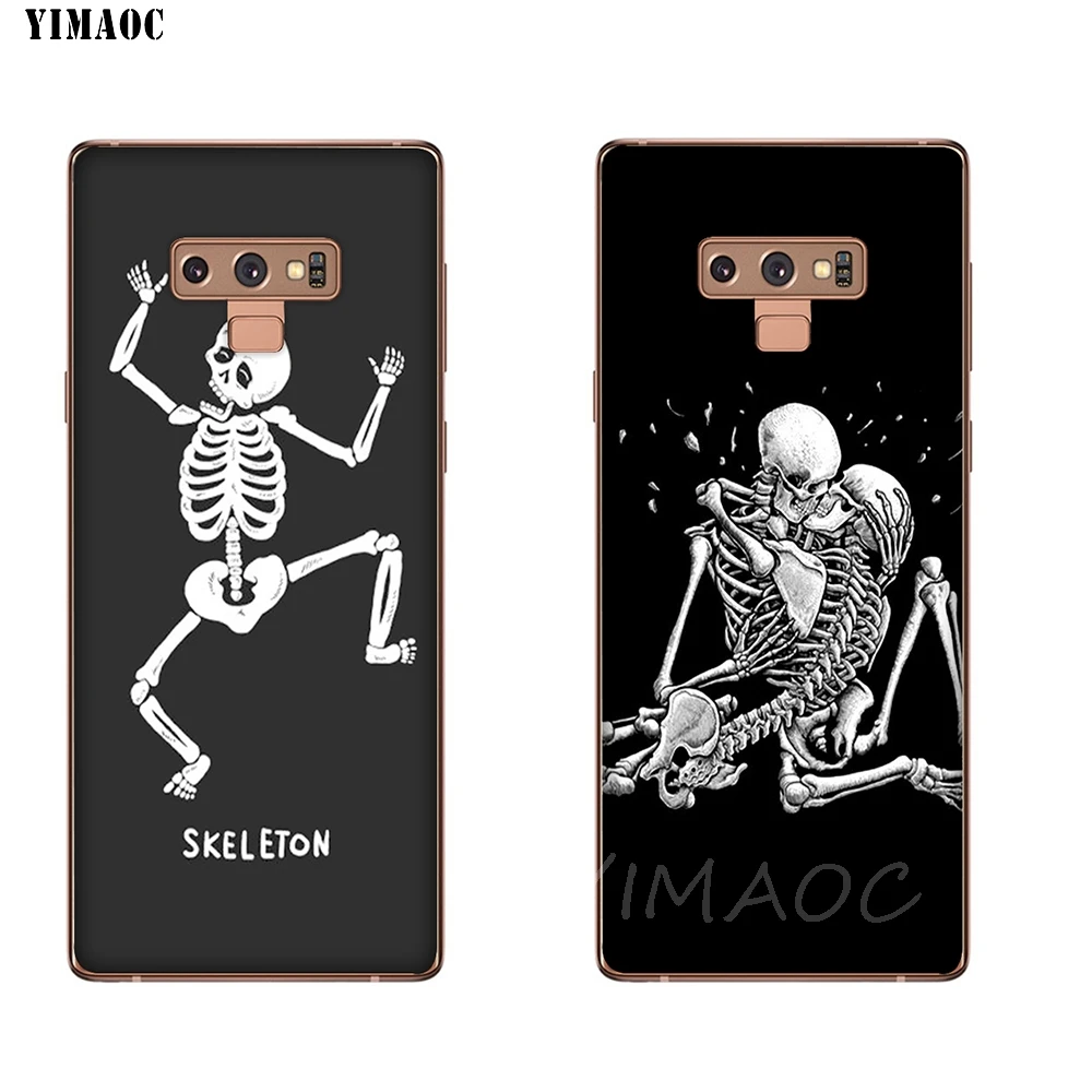 YIMAOC Skeletoff skeleton after life Soft Case for Galaxy j3 j5 j6 j7 A5 2017 A6 A9 2018 Note 8 9 S7 edge S8 S9 S10 Plus S10e |