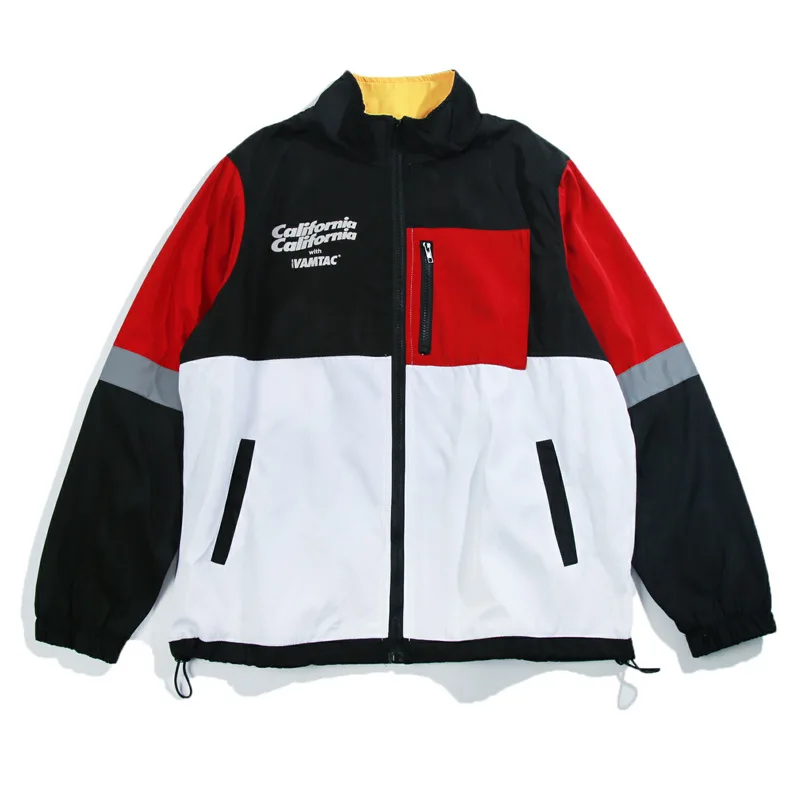 Ветровка мужская в стиле хип хоп винтажная куртка пэчворк уличная одежда для