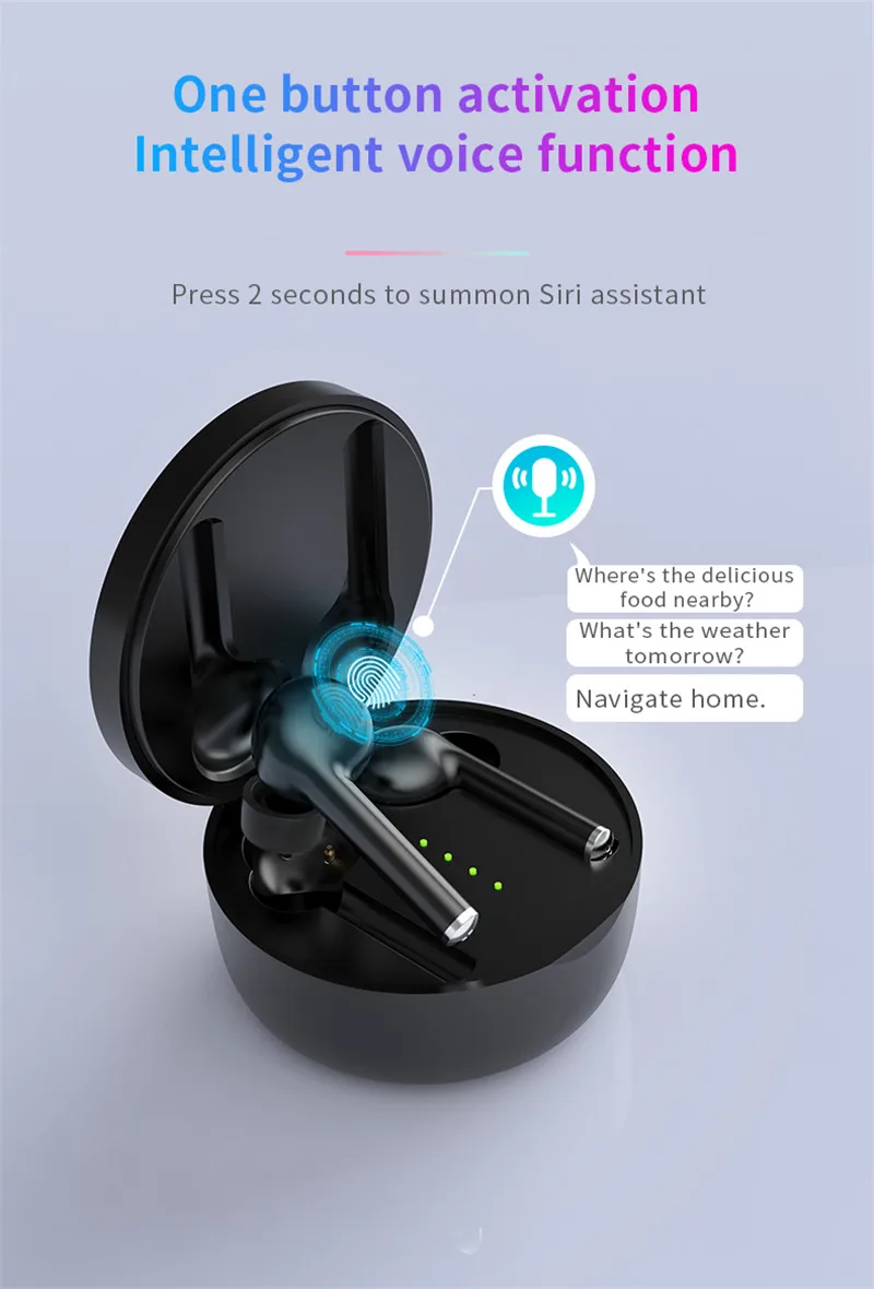 LEORY наушники вкладыши TWS bluetooth 5 0 стерео наушник Smart Touch Hi Fi бинауральные вызова Беспроводной