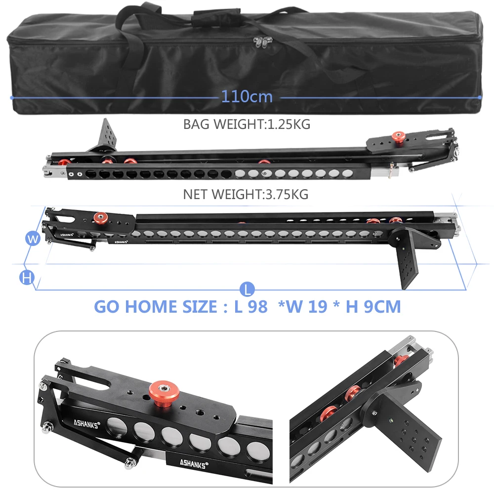 ASHANKS Фотография Портативный поворотный кран складной алюминиевый Pro Fotografica DSLR