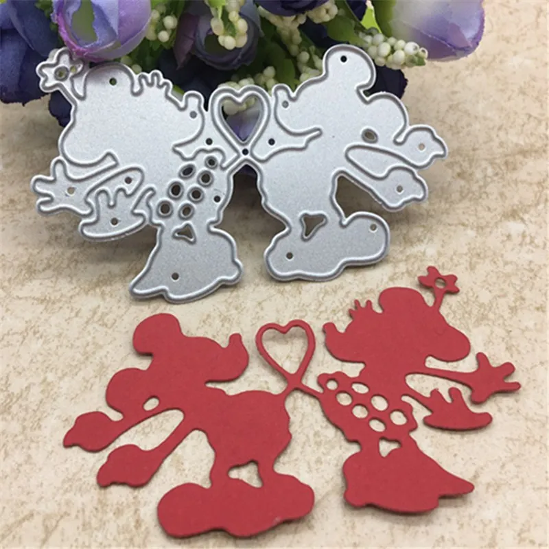 Любовное сердце мультфильм мышь игрушка кукла металлические Вырубные штампы