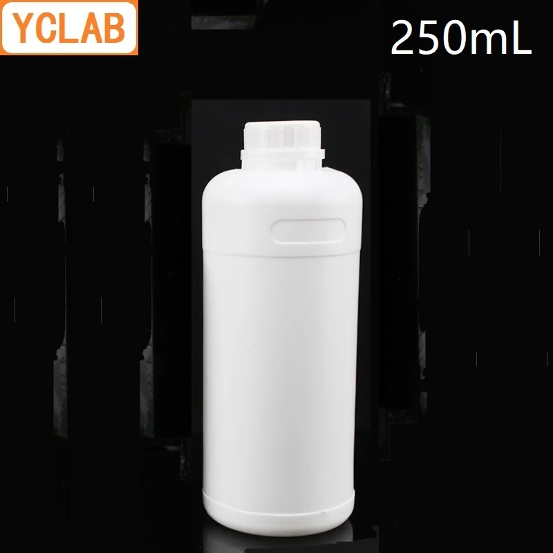 

YCLAB 250mL HDPE Fluorinated Bottle Thick Wall Plastic Retention Sample Laboratory Chemistry Equipment