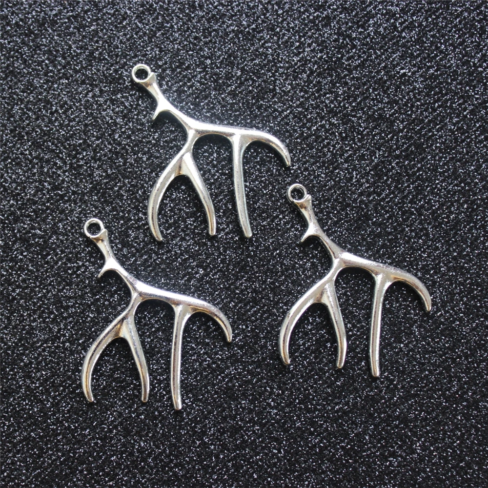 10pcs Vintage Style Elk Antler Charms Earrings Jewelry Making Supplies DIY Necklace Pendants Key Chain | Украшения и аксессуары