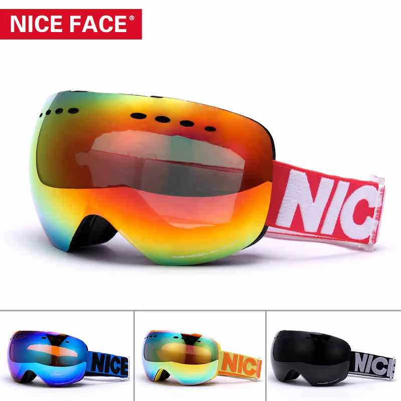 Лыжные очки для женщин и мужчин профессиональные двухслойные катания на лыжах