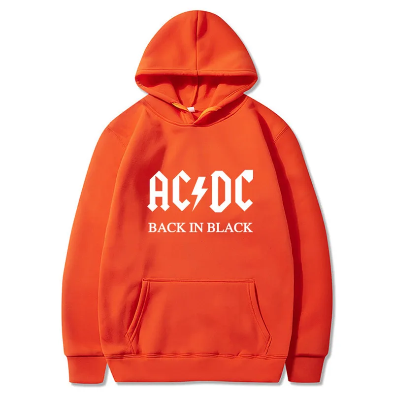 AC DC Толстовка Мужская Хип-Хоп рок-группа ACDC черные толстовки Мужские Женские повседневные уличные куртки с капюшоном весенние зимние топы