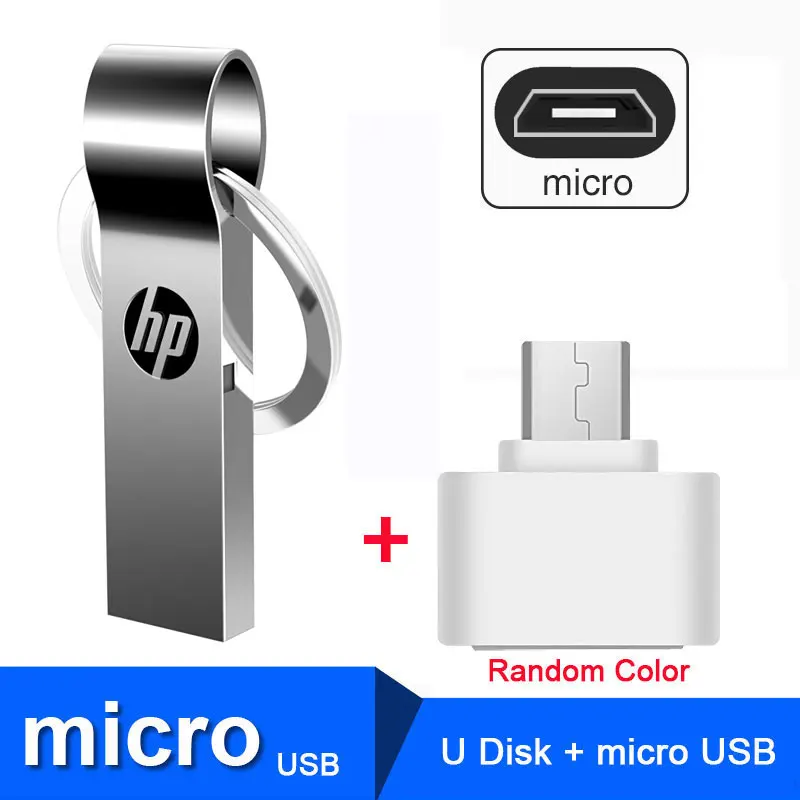 v285w plus OTG Новая usb-флешка hp 128 Гб 64 ГБ 32 ГБ 16 ГБ металлическая Флешка Plus type c otg под заказ USB мультфильм DIY чудо-женщина DJ флэш-память usb - Цвет: v285w plus OTG