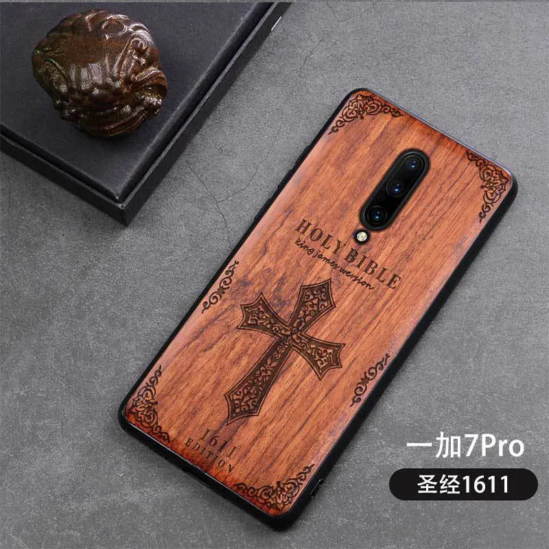 One plus 7 Pro Чехол Boogic оригинальный настоящий Деревянный чехол для телефона funda Oneplus 5T