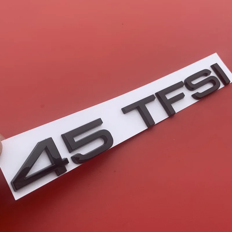 30 40 45 50 55 TFSI 1 8 T 2 0 4 3 6 A3 A4L A5 A6L A7 A8L Q3 Q5 Q7 глянцевая черная эмблема значок наклейка на