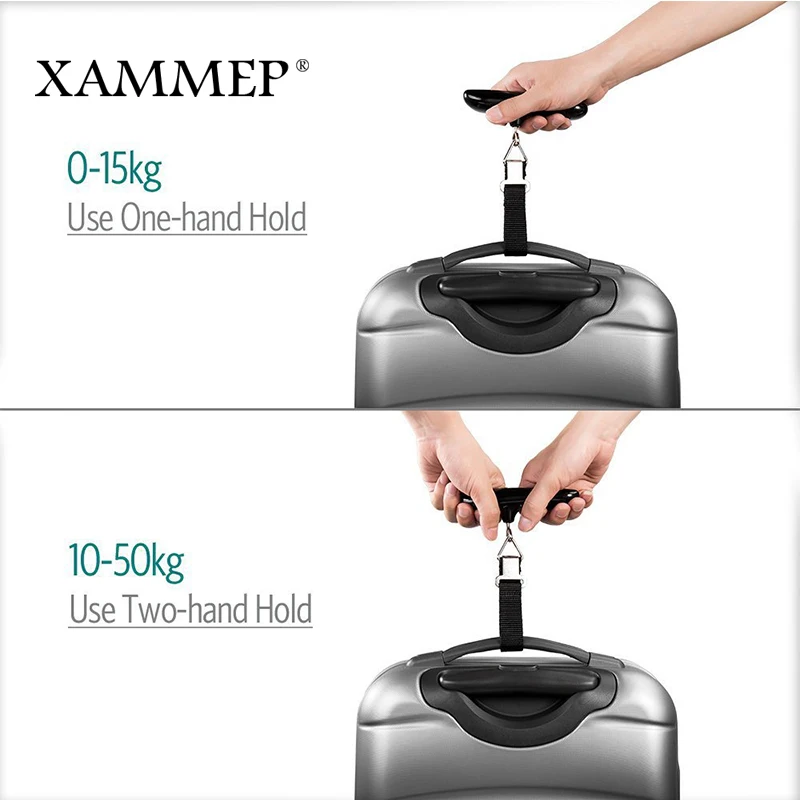 Электронные мини-весы Xammep цифровой портативный безмен для рыбалки и багажа