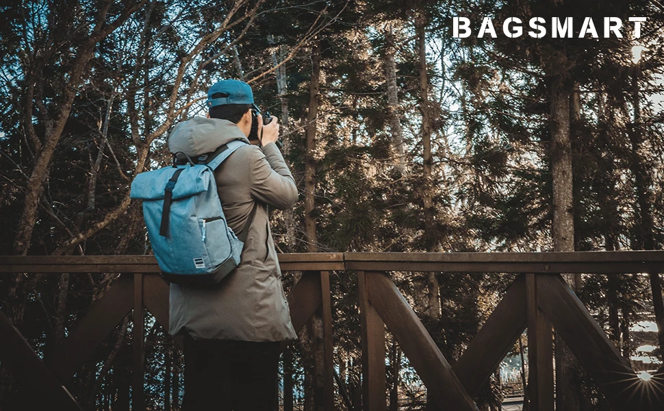 BAGSMART Новая мода Большой ёмкость 15,6 дюймов ноутбук школьный рюкзак водостойкий легкий компьютер