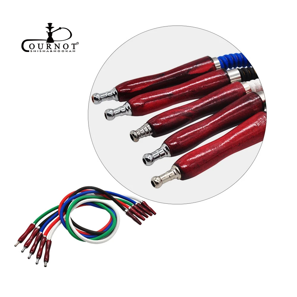 1.5M PU Leather Hookah Hose Wood Mouth Handle Pipe Pageant Shisha Water Chicha Narghile Accessories |