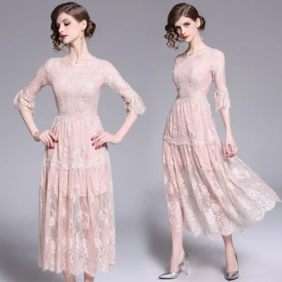 Винтажные модные вечерние женские платья больших размеров XXL расклешенный