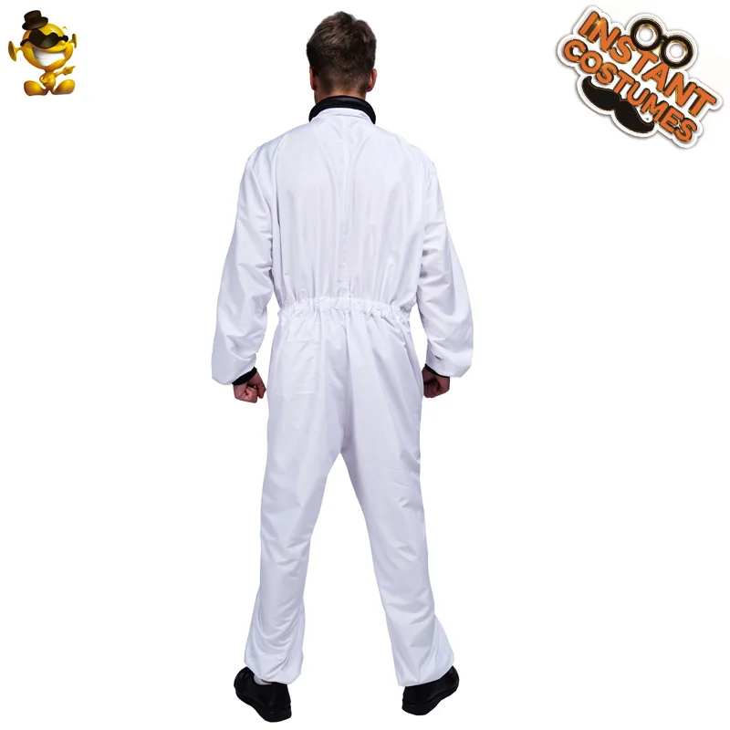 

New Arrival Men's Astronaut Jumpsuit Costume White Cosmonaut Spaceman Cosplay Halloween Party Costumes