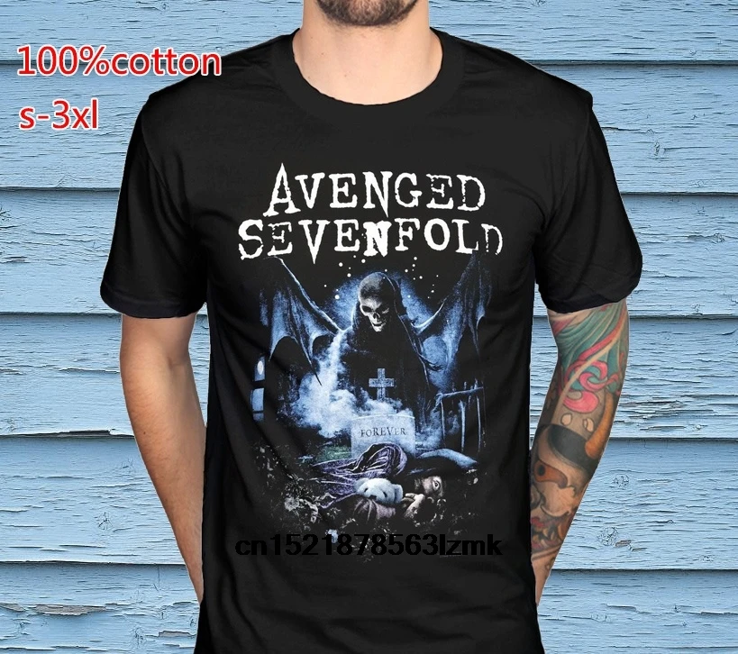 Возьмите Для мужчин футболка Avenged Sevenfold повторяющиеся кошмар A7X группа седьмая