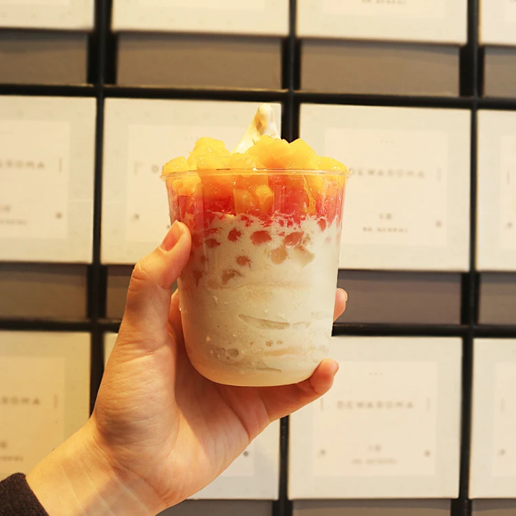 100 шт. одноразовые высокопрозрачные u образные кружки для мороженого снежных и