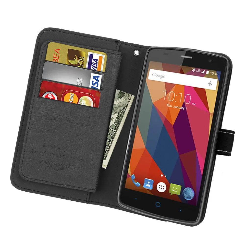 Чехол для Nokia 2, 3, 5, 6, 6,1, zte A510, A610, L5 Plus, 9 карт, матовый, винтажный, искусственная кожа, флип-чехол для телефона, чехол s, кошелек, чехол-подставка