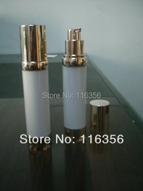 Белая пластиковая безвоздушная бутылка для лосьона 30 мл с безвоздушным насосом |