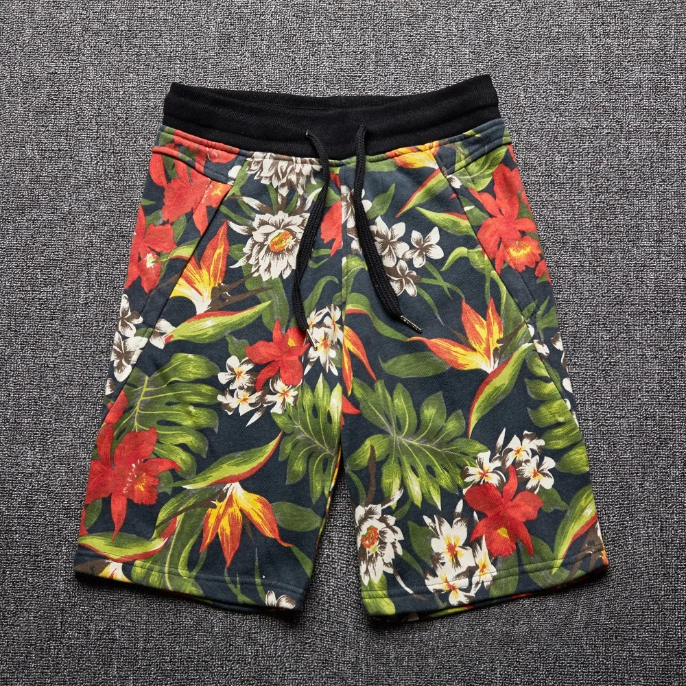 Лето свободного покроя мужчины шорты с рисунком Высокое качество хлопок-мужчин