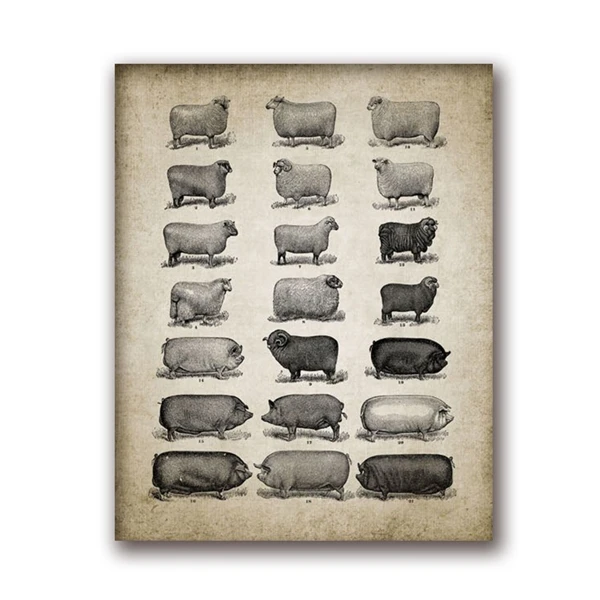 

Ретро постер с животными Wall's Tale