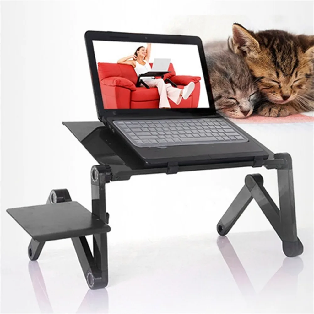Portable Foldable Adjustable Laptop Desk Computer Table Stand Tray Notebook Lap PC Folding with Mouse fan | Мебель