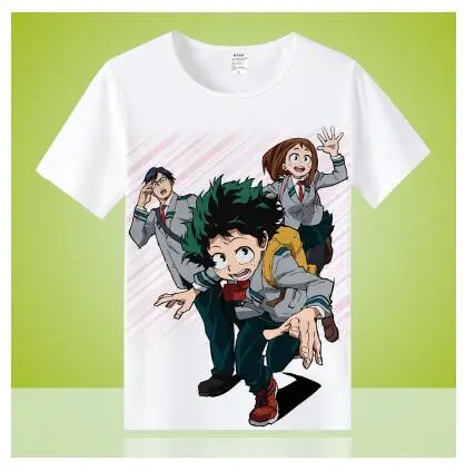 Высокое качество, унисекс, аниме, Cos My Hero Academy bakugo, кацуки, OCHACO URARAKA, повседневная хлопковая футболка, футболка - Цвет: 17