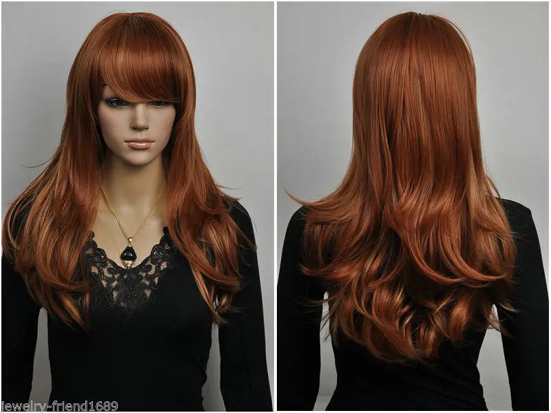 Новый парик Жаропрочных Косплей длинные коричневые смешанные фигурные Волосы