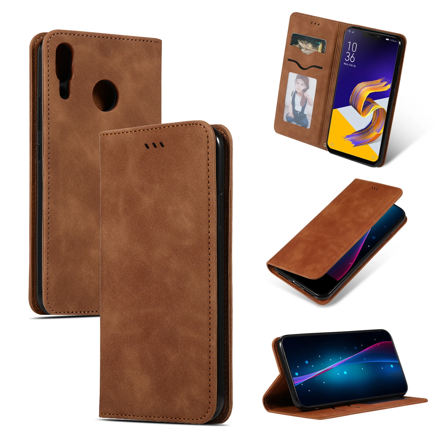 Мягкий кожаный флип-чехол для ASUS Zenfone 5 4 Ze620KL ZS620KL4 ZC554KL, роскошный магнитный держатель для карт, кошелек, подставка, Обложка для книг A501cg