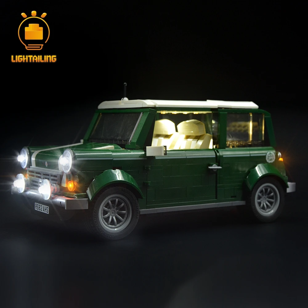 Светильник, светодиодный светильник, комплект, модель Mini Cooper, строительный блок, светильник, комплект, совместимый с 10242