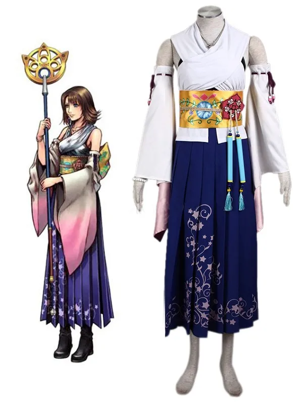 Маскарадный костюм Yuna Final Fantasy маскарадный полный комплект индивидуальный заказ