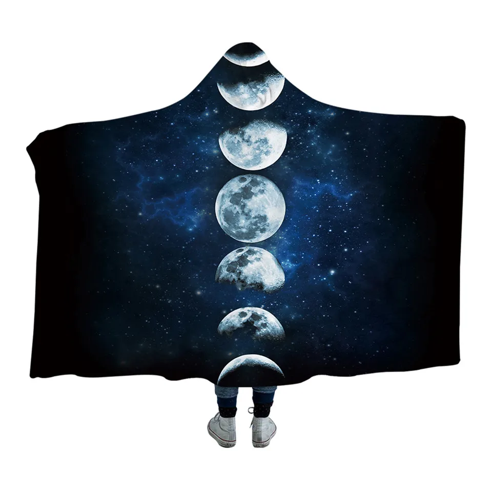 BeddingOutlet одеяло с капюшоном Moon Eclipse для взрослых из Микрофибры Шерпа флис