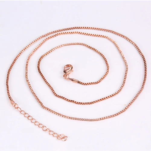 rose gold 4 цвета, модная цепочка, ожерелье из нержавеющей стали, цепочка на свитер, чокер, ожерелье для женщин и мужчин, простые аксессуары - Окраска металла: rose gold