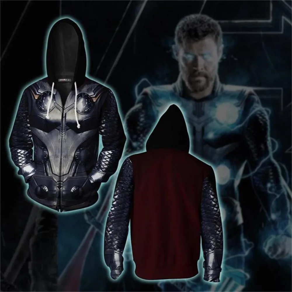 Костюмы для косплея Капитан Америка Мстители Endgame Quantum Realm Advanced Tech Thor толстовка с