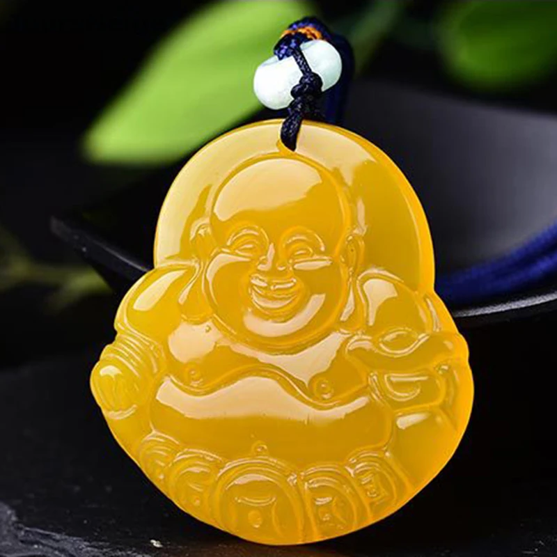 Подвеска Будды JoursNeige желтая подвеска с натуральным кристаллом|laughing buddha pendant|buddha