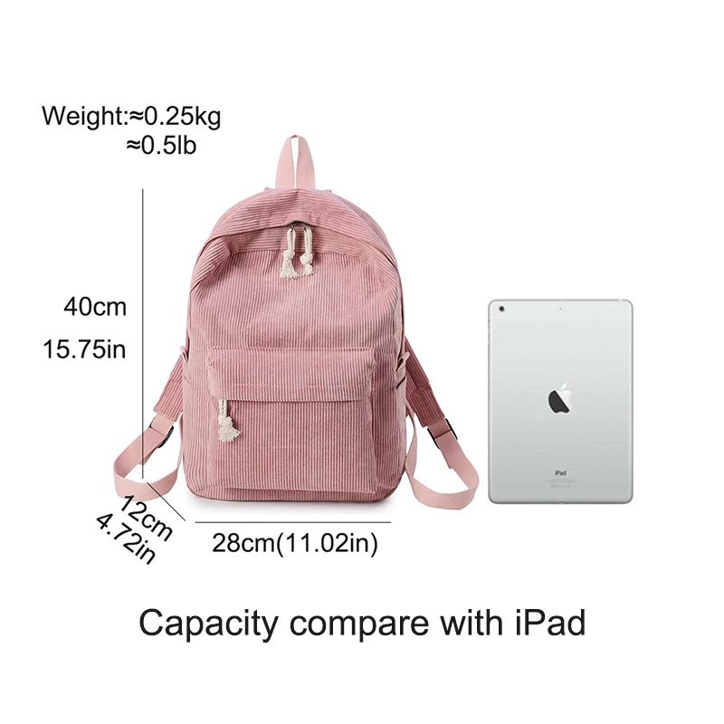 CETIRI школьный рюкзак сумки для девочек-подростков женский Bolsa Escolar Kawaii вельветовый