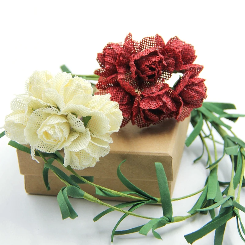 Искусственный джут искусственные цветы 6 шт.|flower bouquet|fake flowersfor bouquets |