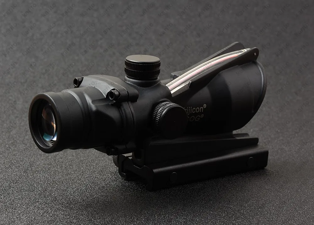 Тактический trijicon acog Стиль 4x32 винтовки прицел с 20 мм Пикатинни Вивер рейку База M5858