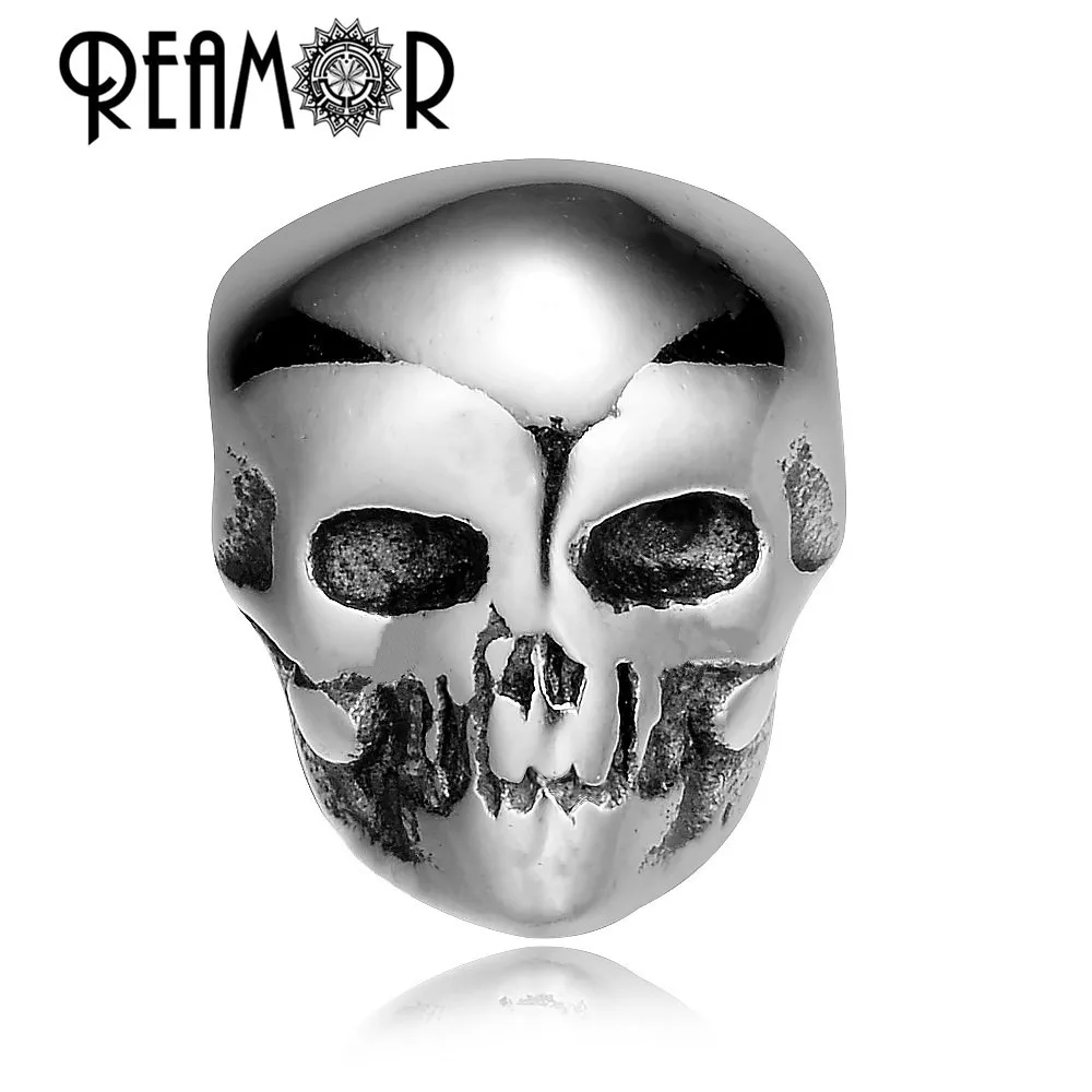 Новое поступление бусины REAMOR с натуральными камнями изображением черепа из