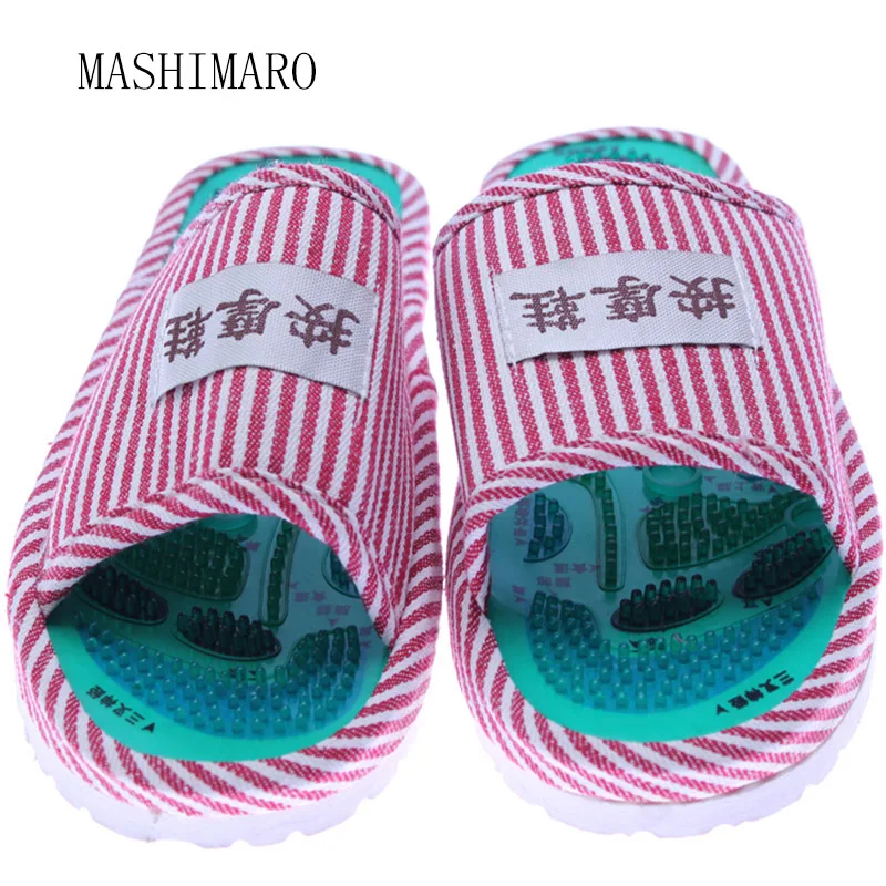 Для мужчин летом ноги Acupoint массаж хлопок Обувь леди стопы Здоровье и гигиена