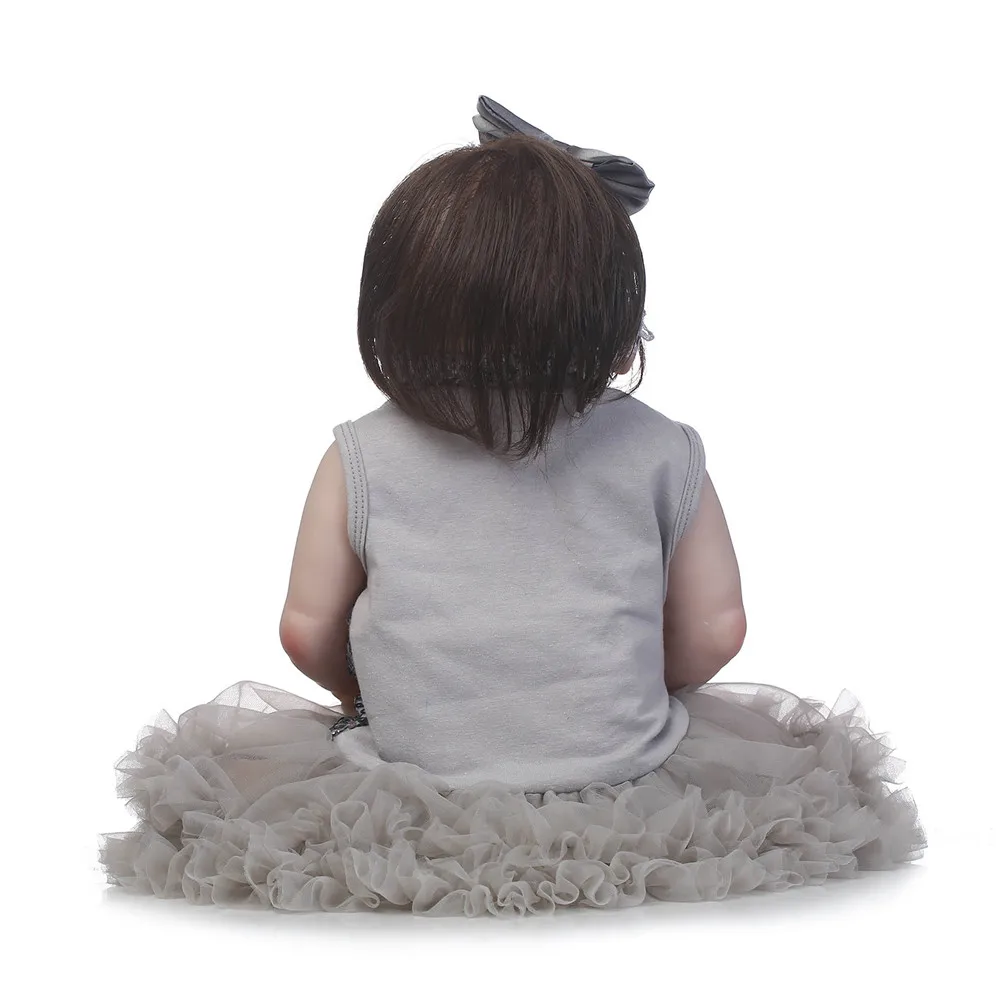 DollMai 23 &quotbebes reborn полный корпус силиконовый baby куклы-игрушки для девочек детей