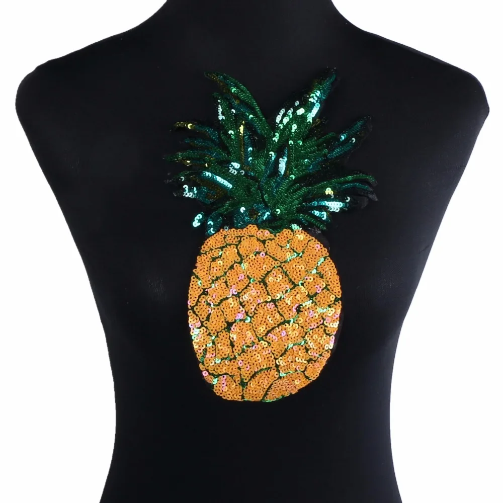 1 шт. блестящие нашивки наклейка в виде ананаса с фруктами пришивная нашивка