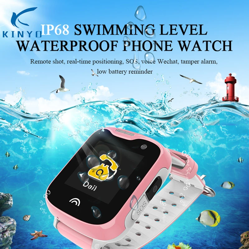 Детские Смарт часы IP68 Водонепроницаемый gps + LBS wifi положение наручные smartwatch