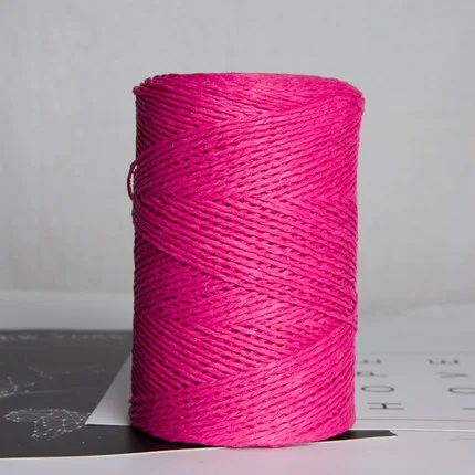 rosepink 500 г/рулон пряжа из рафии, ручная вязка, бумажная соломенная веревка, пряжа для вязания, пряжа для ручной работы, летняя шляпа, материал, поставщик - Цвет: rosepink