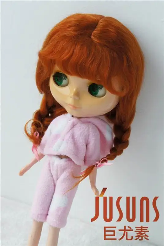 Carrot M8 JD2031 Длинные Ангольские мохер милые Анна косы BJD кукольные парики Размер 10-11 дюймов кукольные аксессуары - Цвет: Carrot M8